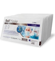 Roll Maske 3 Katlı, Tek Tek Paketli, 20 Adet