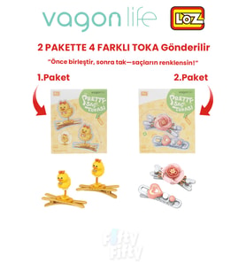 4'lü Saç Toka Seti Önce Birleştir,Sonra Tak (2 Paket 4 Adet Gönderilir) Yapı Toka Seti FF