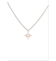 Kişiye Özel 925 Ayar Gümüş Şık Parıltı Kolye (Rose)