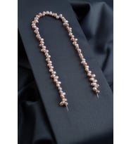 İnci Doğal Taş Arpa Kesim Pembe 4x5mm Doğal Taş Dizi