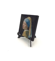 İnci Küpeli Kız (Johannes Vermeer, 1665 Baskılı MDF Masaüstlük 10X10