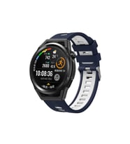 Samsung Galaxy Watch Active 2 44mm Uyumlu Kordon Silikon Çift Renkli Sportif KRD-55 Kayış