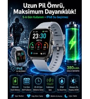Akıllı Saat Sesli Görüşme Bluetooth Bağlantılı Kablosuz Şarj Özelliği Yeni Nesil