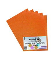 Turuncu Simli Karton 50x70 5 Adet Artlantis Simli Karton Turuncu 5 Adet 50*70