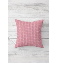 Çizgi Desen Modern Çift Tarafı Baskılı Gizli Fermuarlı Yastık Kılıfı Kırlent Koltuk Yastık Kılıfı (Pembe)