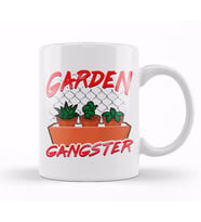 Cute & Funny Garden Gangster Planting Pun Kupa Bardak Porselen