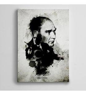Atatürk Çizim 2 Kanvas Tablo