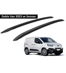 Fiat Doblo Van 2023 ve Sonrası Orjinal Tip OEM Tavan Çıtası (Siyah Renk)