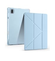 Honor Magic Pad 2 Uyumlu Kalem Bölmeli Uyku Modlu Standlı Trifolding Tablet Kılıfı (Mavi)