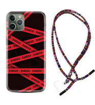 Apple iPhone 11 12 13 14 Pro Max Kılıf Boyun Asklı Rasta Silikon Danger 1372