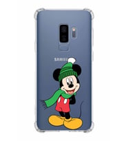 Samsung Galaxy S9 Plus  Köşe Korumalı Antişok Kapak Mickey Mouse Tasarımlı Şeffaf  Kılıf