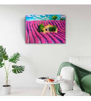 Lavanta Tarlası ve Mavi Gökyüzü Kanvas Tablo 50 x 70