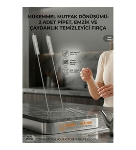 2 Adet Pipet Emzik Çaydanlık Temizleyici Fırça 718031