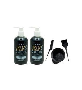 Jeans Color Saç Boyası Yeşil 250ml 2ad Ve Fluweel Saç Boya Kabı Seti