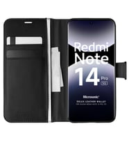 Microsonic Xiaomi Redmi Note 14 Pro 5G Kılıf Delux Leather Wallet Siyah (Siyah)