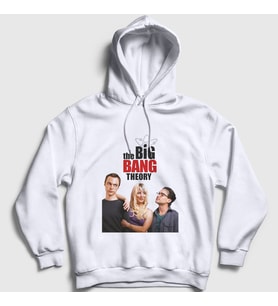 Presmono Unisex Beyaz Cover The Big Bang Theory Kapüşonlu Sweatshirt 181227tt