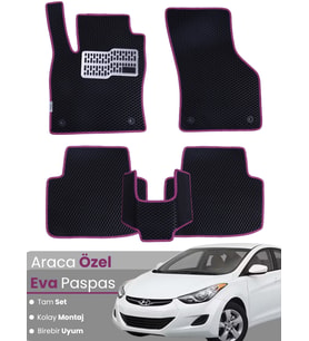 HYUNDAİ ELANTRA (2011-2016) Uyumlu EVA Paspas Tam Set–Araca Özel,Kolay Montaj,Su Geçirmez