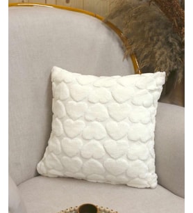 Love  Welsoft Jakarlı Dekoratif Kırlent Kılıfı 43x43 cm (Ekru)