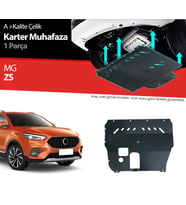 MG ZS Çelik Karter Muhafaza Koruma 2018 2019 2020 2021 2022 2023 2024