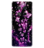 Honor Magic 7 Lite Kılıf Boutique Baskılı Resimli Pembe Neon Kelebekler Pcode -100