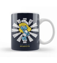 Smurfette Retro Japanese Smurfs Kupa Bardak Porselen