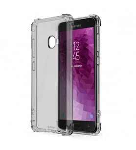Blogy Galaxy J4 ile Uyumlu Crystal Fit Kılıf Smoke Black