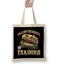 Paleontologist In Training Dinosaur Obsessed Dino Bez Çanta Uzun Saplı