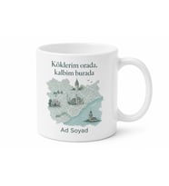 Memleket Haritası Baskılı İsimli Kupa Bardak Özel Tasarım Hediye