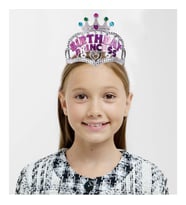 Birthday Prenses Yazılı Çocuk Parti Tacı