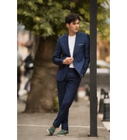 Slimfit Mono Yaka Yarım Astarlı 6 Drop Çift Yırtmaç Modal Takım Elbise