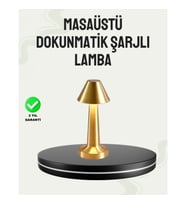 Mey İthalat® Kablosuz LED Masa Lambası 1800mAh 3 Renk Aydınlatma Dokunmatik