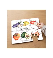 Meyveler Fruits Tasarımlı 24 Parça Ahşap Çocuk Puzzle MPK0707