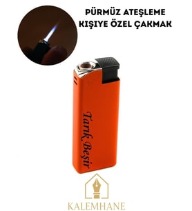 Pürmüz Ateşleme Kişiye Özel Çakmak ve Kutu (Karışık)