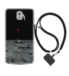 Samsung Note 3 4 5 8 9 20 Ultra 10 Lite Kılıf Boyun Askılı Silikon Astronoot Red Baloon 1608