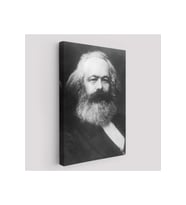 Karl Marx Siyah Beyaz Dekoratif Kanvas Tablo-5964