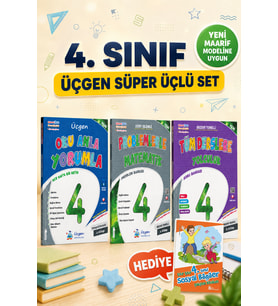 Üçgen 4. Sınıf Süper Üçlü - Tüm Derslere Yolculuk + Problemler + Oku Anla + Hediye (Sosyal Çalışma Yapr)
