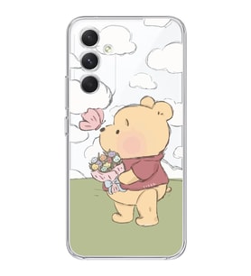 Samsung Galaxy A16 Uyumlu Winnie The Pooh Tasarımlı Şeffaf Telefon Kılıfı