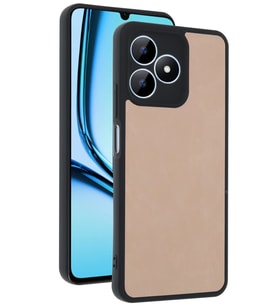 Realme Note 50 4G Kılıf Aras Deri Kapak - Pudra