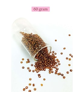 Dökme Cam Kum Boncuk (8/0) 3 mm - 60 Gram - Şeffaf Kahve - BNC198
