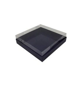 Asetat Kapaklı Karton Kutu Havlu Kutusu 20X20X5  CM (10 Adet)  Lacivert