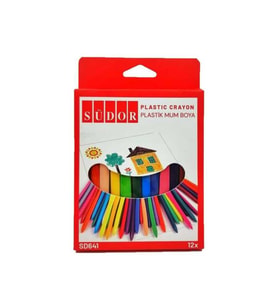 12'Lİ Plastik Üçgen Mum Boya