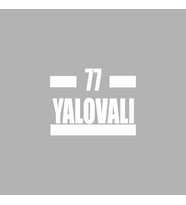 77 Yalovalı Araba Sticker siyah 16x9 CM (Beyaz)