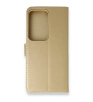 Samsung Galaxy S20 Ultra Trend S Plus Kapaklı Kılıf - Gold