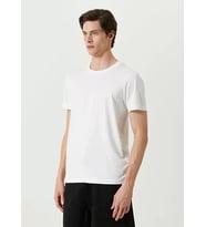 pilelistore- Unisex Basic Bisiklet Yaka Regular T-Shirt - Beyaz
