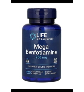 LIFE Nutrıtion Mega Benfotiamine, 250 mg, 120 Vegetarian Capsules.Usa Version.3950 (Renksiz)