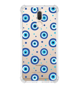 PrintiFy Huawei Mate 10 Lite Uyumlu Nazar Boncuğu 1 Baskılı Şeffaf Köşe Korumalı Antişok Kılıf