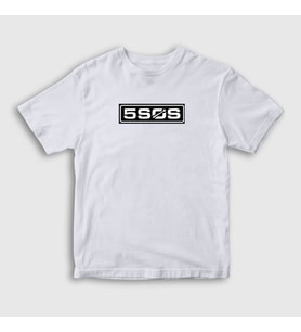 Presmono Unisex Çocuk Beyaz 5 Seconds Of Summer T-Shirt 78611tt (Beyaz)