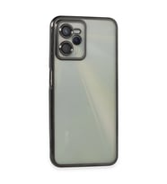 Realme C35 Kılıf Kamera Korumalı Lensli Silikon - Siyah