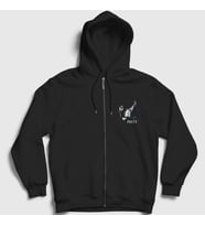 Presmono Unisex Siyah Stay Away Post Malone Fermuarlı Kapüşonlu Sweatshirt 304467tt