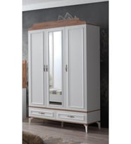 Modern Trend 3 Kapılı 2 Çekmeceli Gardırop Elbise Dolabı 130x55x212cm